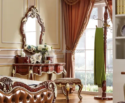 Latest Double Leather Indian Wooden Box Bed Design from Foshan Procare
