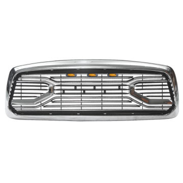 Chrome Grill with LED and Letters for 2002-2005 Ram 1500 Big Horn Style