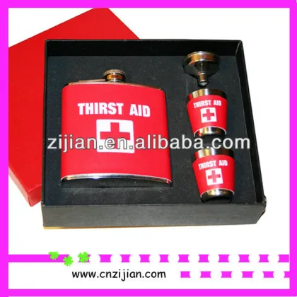 metal flask set