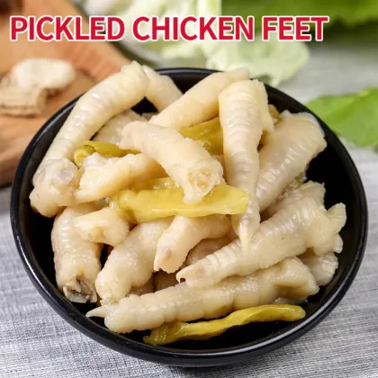 Spicy Pickled Chicken Feet with Peppers - 80g Chinese Delicacy