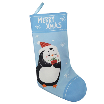 Christmas stocking with penguin pattern