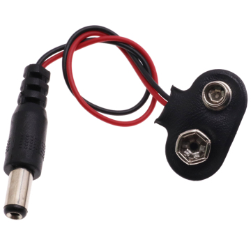 Connecteur de câble d'alimentation du bouton de batterie DC 9V pour Arduino