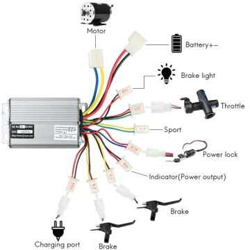 وحدة التحكم في الدراجات الكهربائية 36V-1000W لقطع الغيار/الدراجات البخارية.