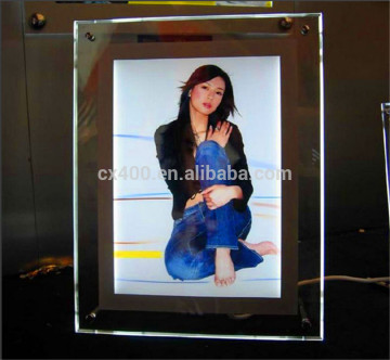 LED light box wire hanging crystal frame acrylic frame