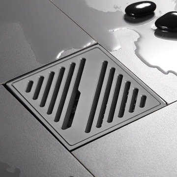 Invisible de drainage moyen de drainage en laiton pour salle de bain avec anti-odeur et capteur de cheveux