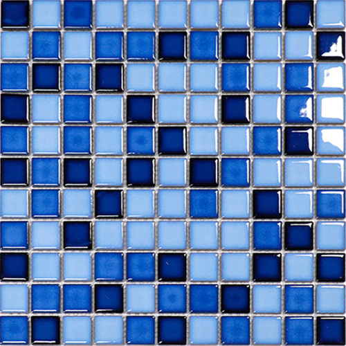 Swimming Pool Bottom Mosaic Blue Tiles For Piscina