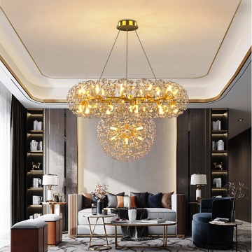 Modern Round Crystal Chandelier for Home Decor, Restaurants, and Hotels