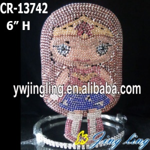 Fashion Custom Rhinestone Blonde Girl Crown