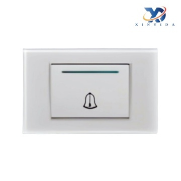 White acrylic panel iron middle plate doorbell