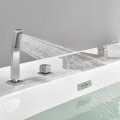 Brass Bathtub Mixer Brushed Nickel Tub Faucet