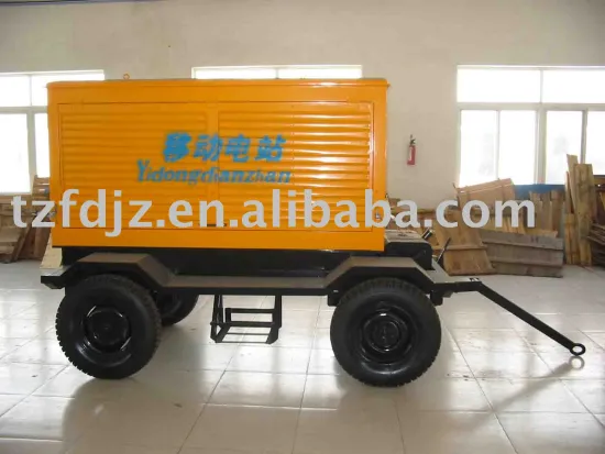 diesel generator, Four-wheel trailer mobile power station