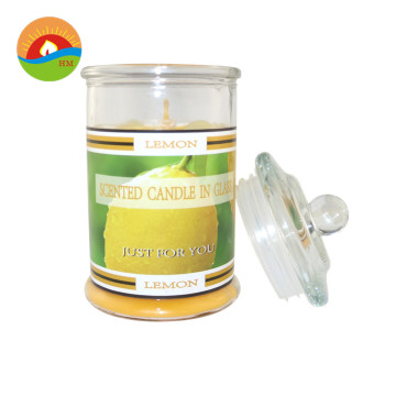 multi colored glass cup decorative candle with lid