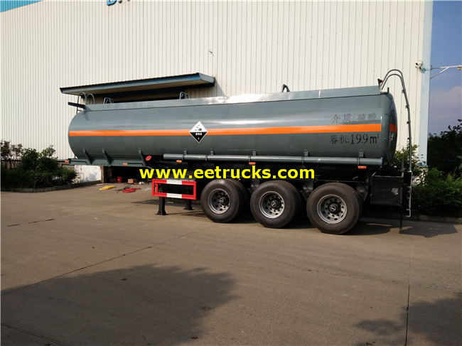 3 Axles Sulfuric Acid Trailer Tanks