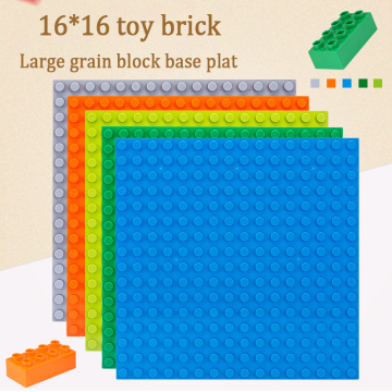 16x16 bordo dritto fai -da -da -te grandi particelle basi classiche blocchi di costruzione MOC: un giocattolo versatile per bambini