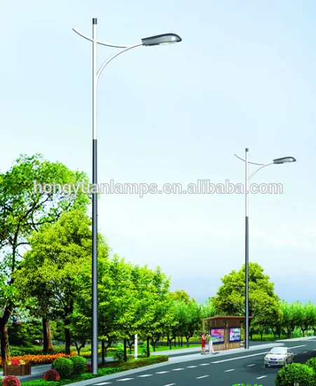 HY 9m10m good quality galvanized with painting with bracket street pole
