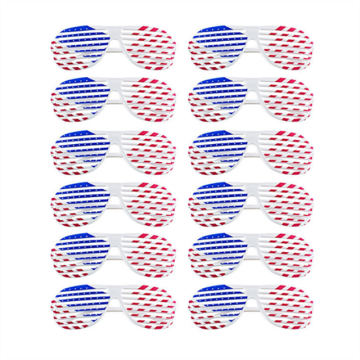 Patriotic Party Favors: Retro 80's USA Flag Shutter Shades