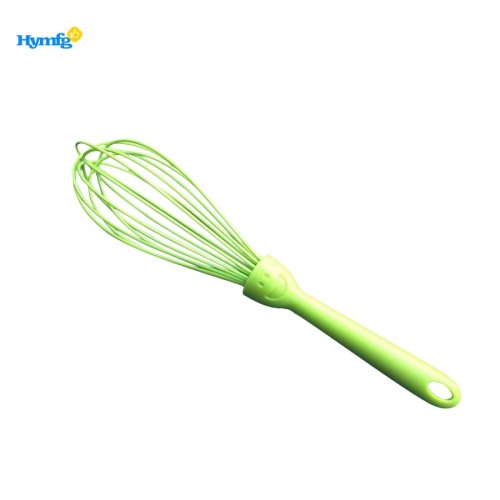 With beautiful smile plastic handle egg whisk