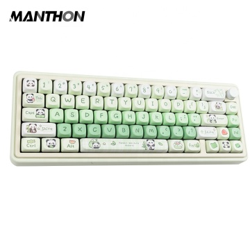 140 -Tasten -PBT -Anime -Panda -Keycap -Set für mechanische Tastaturen - Green Mac SOA Profile