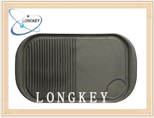 2014 hot selling vegetable oil Cast Iron Duo Griddle Plate
