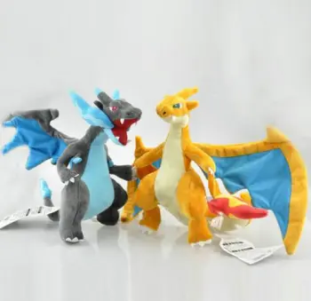 23-25CM Pokemon plush dolls,Pokemon Go Game Toys boys doll toy, Mega evolution X & Y Charizard Charizard soft plush doll