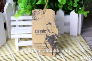 Custom Luxury Gold Foil Garment Hang Tag Price Tags For Handbags