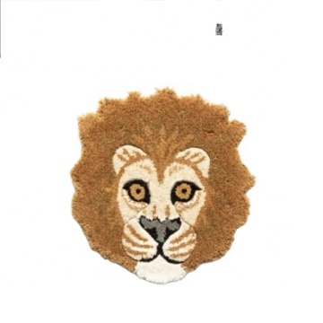  Cartoon Simulation Tiger, Lion, Polar Bear, Panda & Cashmere Thick Footed Animal Heads Rug 