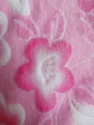 Polyester printed burn out flannel fabric