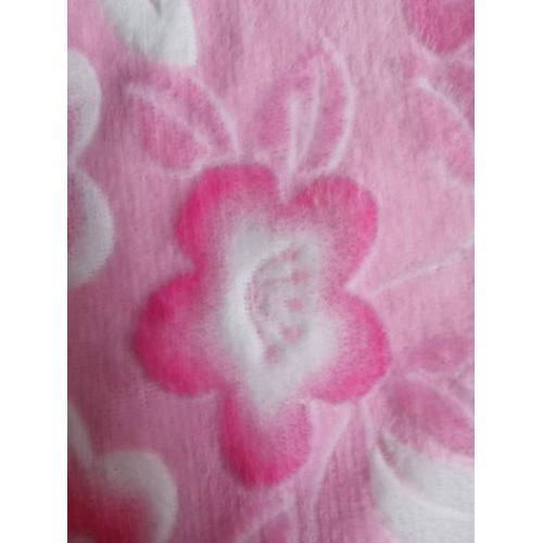 Polyester printed burn out flannel fabric