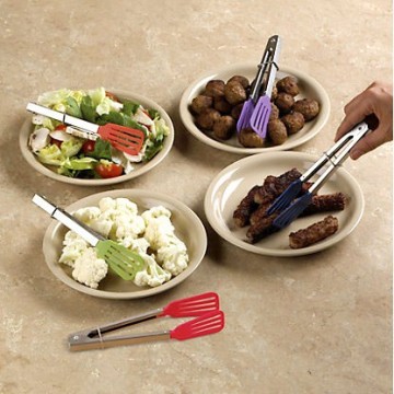 Food Grade Stainless Steel BBQ Silicone Mini Spatula Tongs