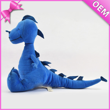 Novelty Design Stuffed Custom Blue Sitting Long Tail Plush Dinosaur Toys