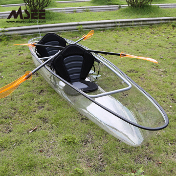 Transparent Kayak with Paddle and Pedals