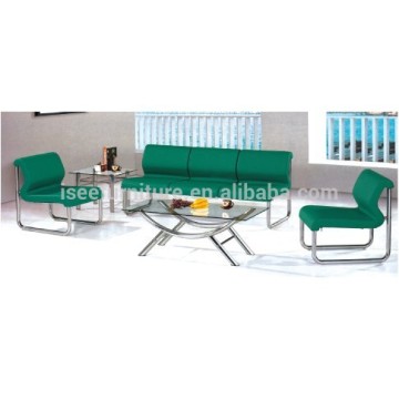Classic green leather office sofa IG203