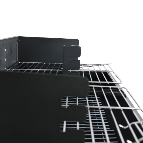 Bbq Charcoal Grill Outdoor Kitchen Black Windshield Grill Trolley Rectangular Charcoal Barbecue Grill Manufactory