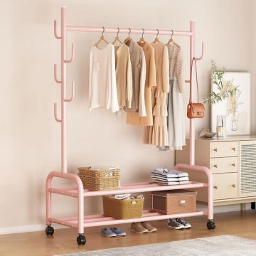 High Quality Black Golden Bedroom Coat and Shoe Rack
