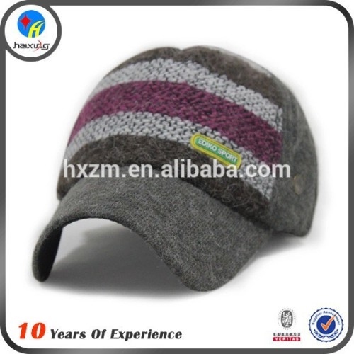 plaid wool acrylic baseball cap