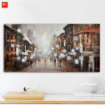 Hustle and Bustle European Street Canvas Print