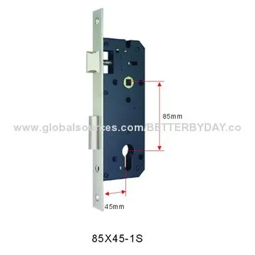 Euro profile brass KABA computer cylinder 2-line/14-pin mortise door handle lock, high security