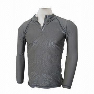 UV-protective quick dry cool day swimwear, Lycra rash guards men's long sleeves
