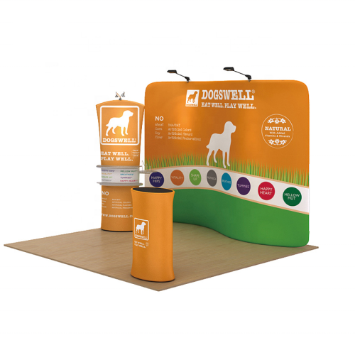 10ft 20ft Portable advertising exhibition tension fabric backdrop display booth direct manufacture