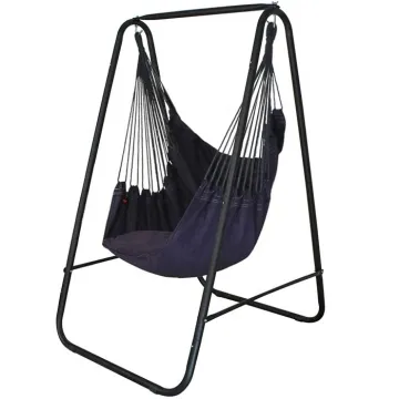 BODI Hammock Chair Stand with Swing Chair, Weather Resistant and Space Saving