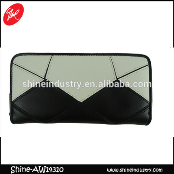 fashion leather black and white mosaic woman handbag