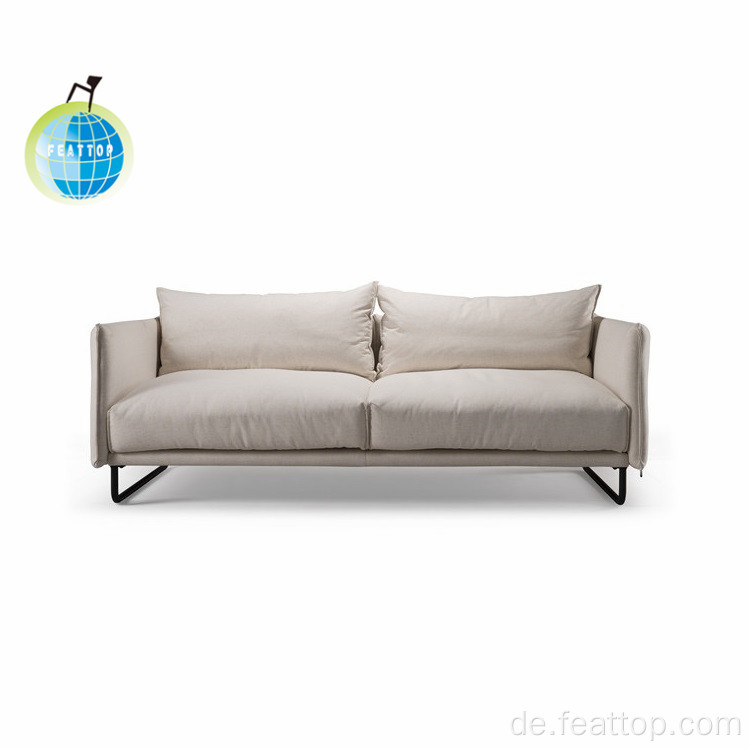 Modernes elegantes weißes Freizeitsofa Bürostoff -Sofa