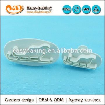 Christmas Cake Decorating Tools 2 Sleigh Fondant Plunger Cutter
