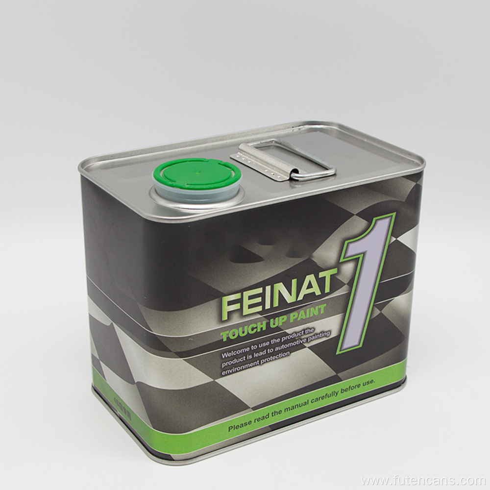 Empty Paint Can with Plastic Spout Cover