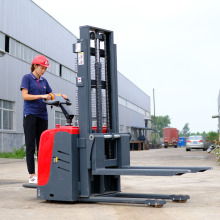 Electr pallet stacker forklift 1.5 ton 2ton battery powered full electric stacker semi electric pallet jack