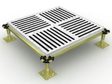Die-Casted Aluminum Air- Flow. Access Floor, Without Foam Cement