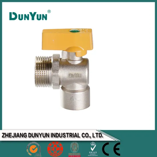 Factory sale brass angle gas valve/butterfly handle/male and female
