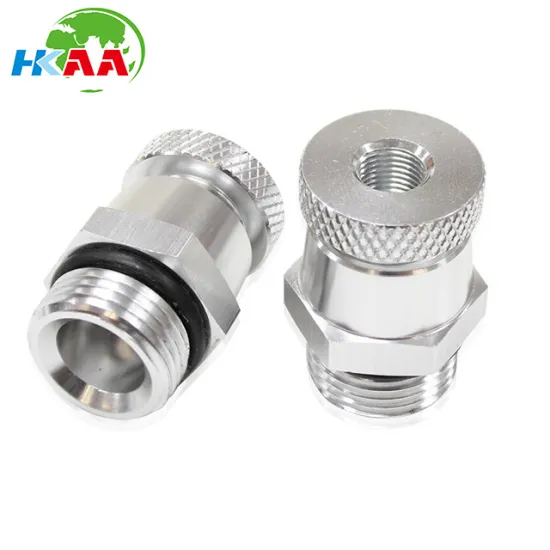 CNC Machining Turbo Accessories Silver Aluminum Universal Drain Valve
