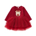 Wholesale Christmas Baby Skirt Girls Baby Long Sleeve