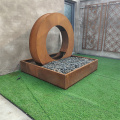 Rusty color garden decoration outdoor corten steel fountain